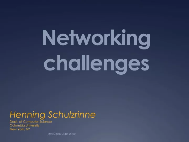 networking challenges