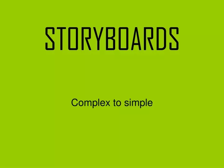 storyboards