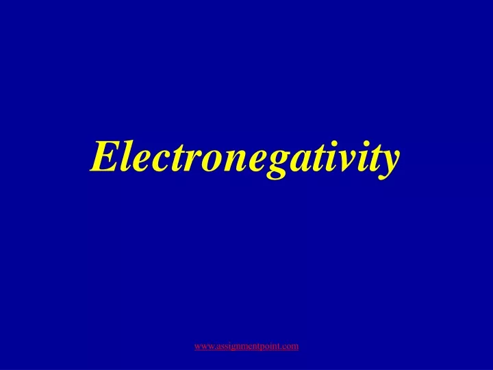 electronegativity