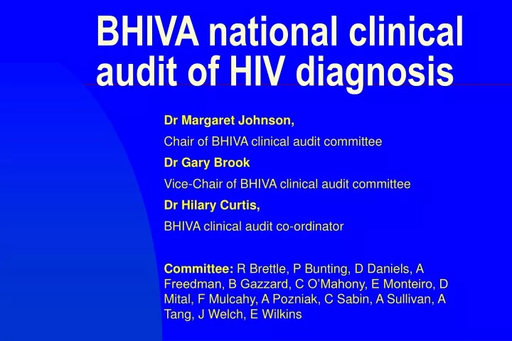bhiva national clinical audit of hiv diagnosis