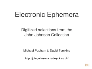 Electronic Ephemera
