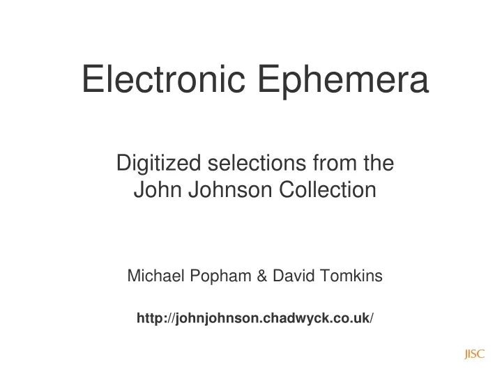 electronic ephemera