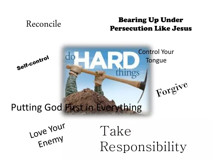 bearing up under persecution like jesus