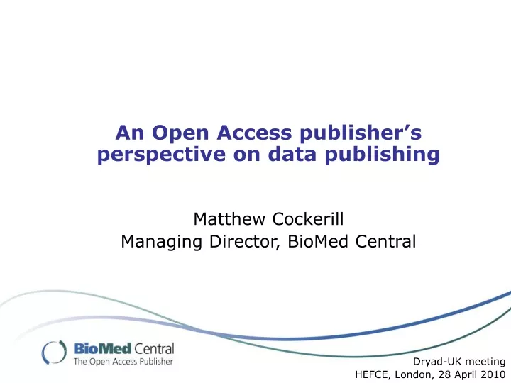 an open access publisher s perspective on data