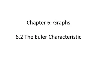 Chapter 6: Graphs 6.2 The Euler Characteristic