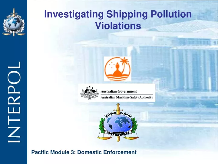 investigating shipping pollution violations