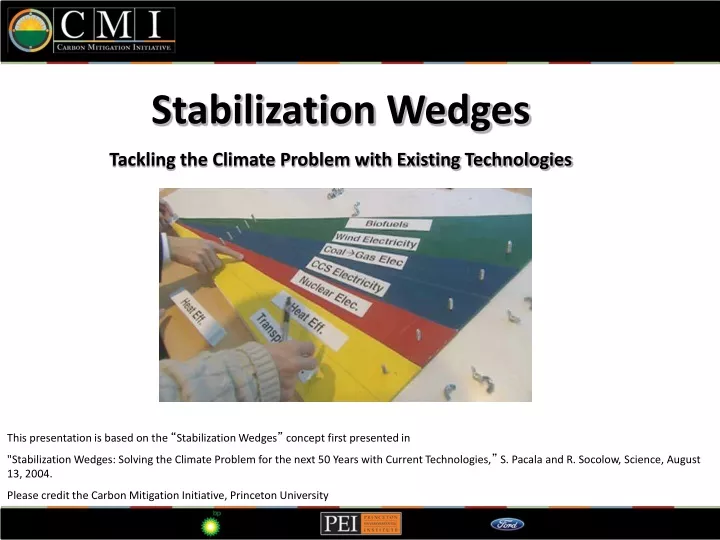 stabilization wedges tackling the climate problem