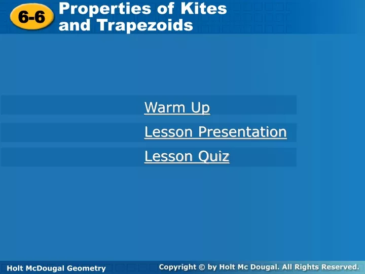 properties of kites and trapezoids
