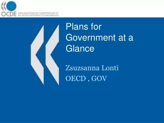 Plans for Government at a Glance