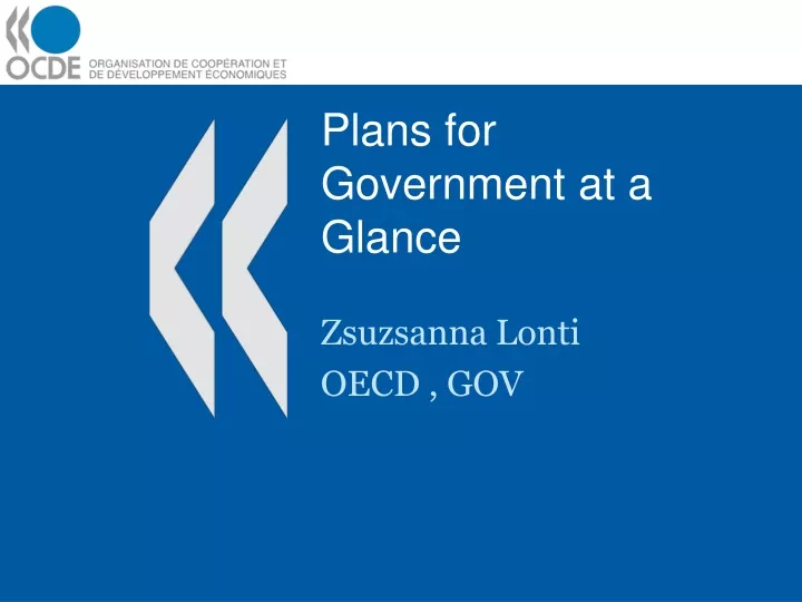 plans for government at a glance
