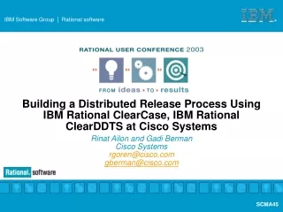Rinat Ailon and Gadi Berman Cisco Systems rgoren@cisco gberman@cisco