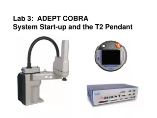 Lab 3:  ADEPT COBRA   System Start-up and the T2 Pendant