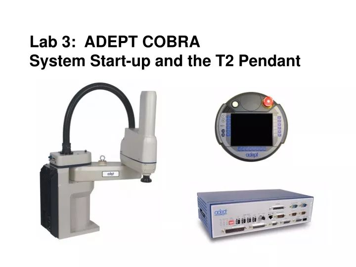 lab 3 adept cobra system start