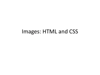 Images: HTML and CSS