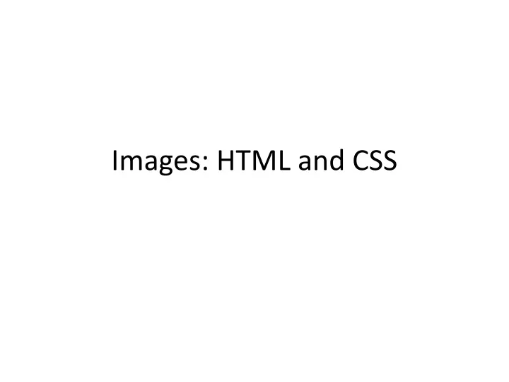 images html and css