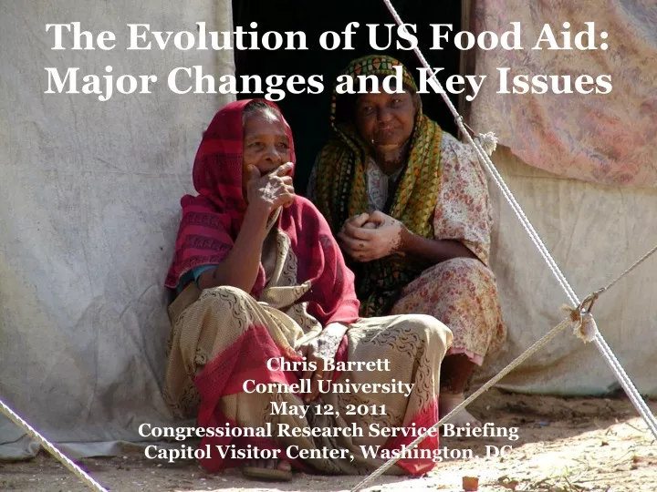 the evolution of us food aid major changes