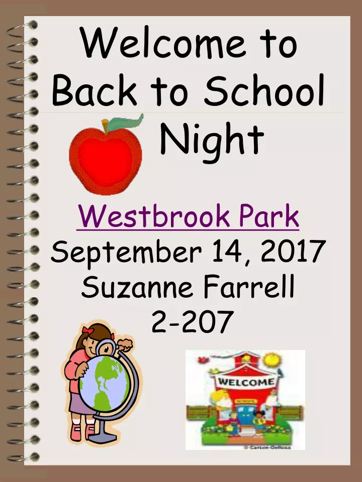 welcome to back to school night westbrook park