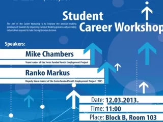 STUDENTS’ CAREER WORKSHOP Mike Chambers  Ranko Markuš