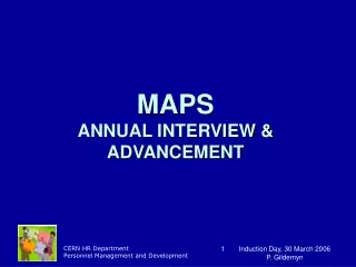 MAPS ANNUAL INTERVIEW &amp; ADVANCEMENT