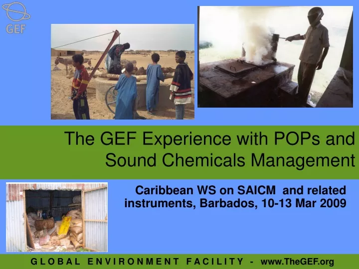 the gef experience with p ops and sound chemicals