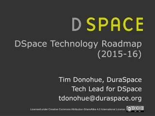 DSpace Technology Roadmap (2015-16)