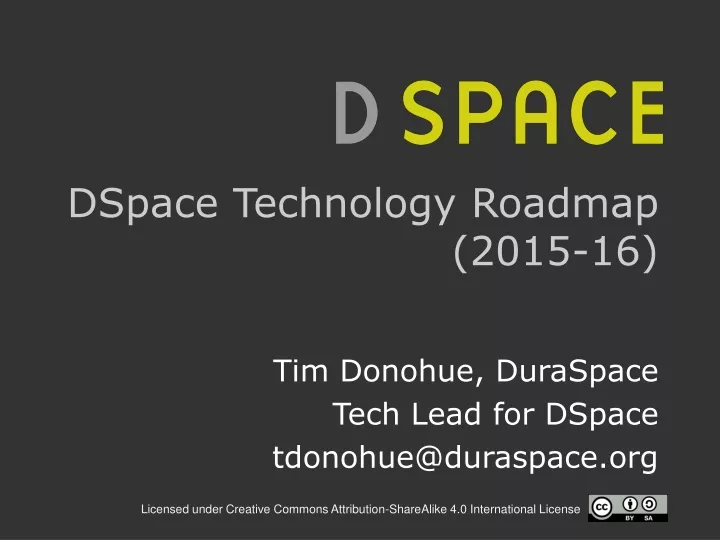 dspace technology roadmap 2015 16