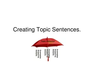Creating Topic Sentences.