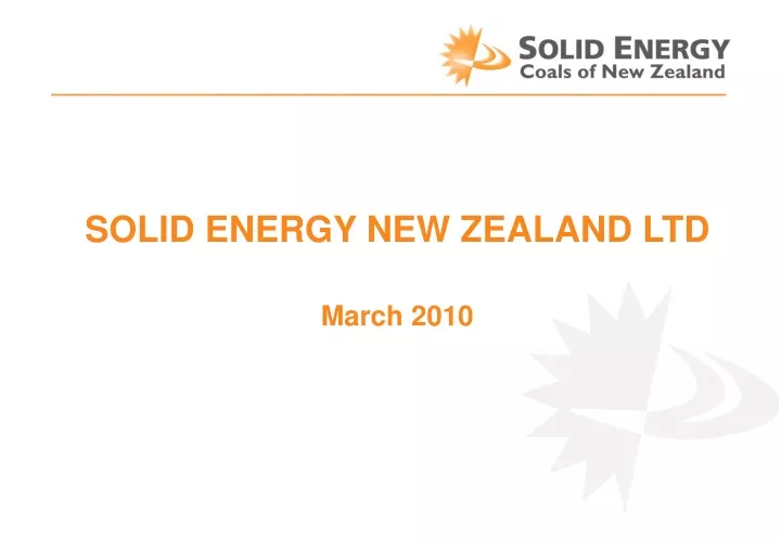 solid energy new zealand ltd march 2010