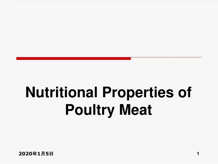 nutritional properties of poultry meat
