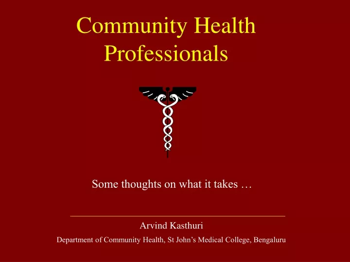 community health professionals