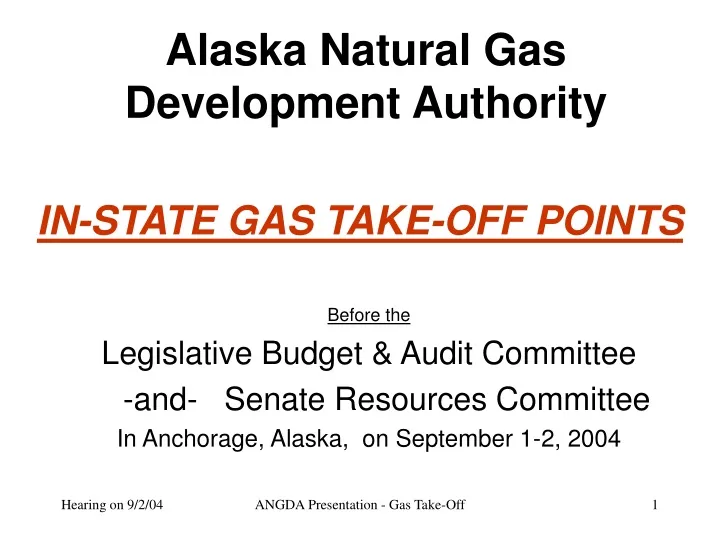 alaska natural gas development authority