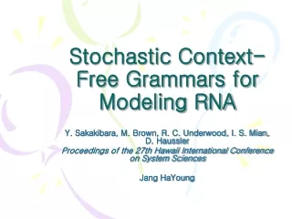 Stochastic Context-Free Grammars for Modeling RNA