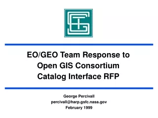EO/GEO Team Response to Open GIS Consortium Catalog Interface RFP
