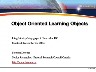 Object Oriented Learning Objects