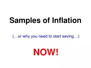Samples of Inflation