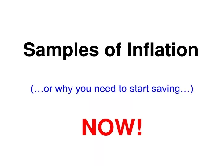 samples of inflation