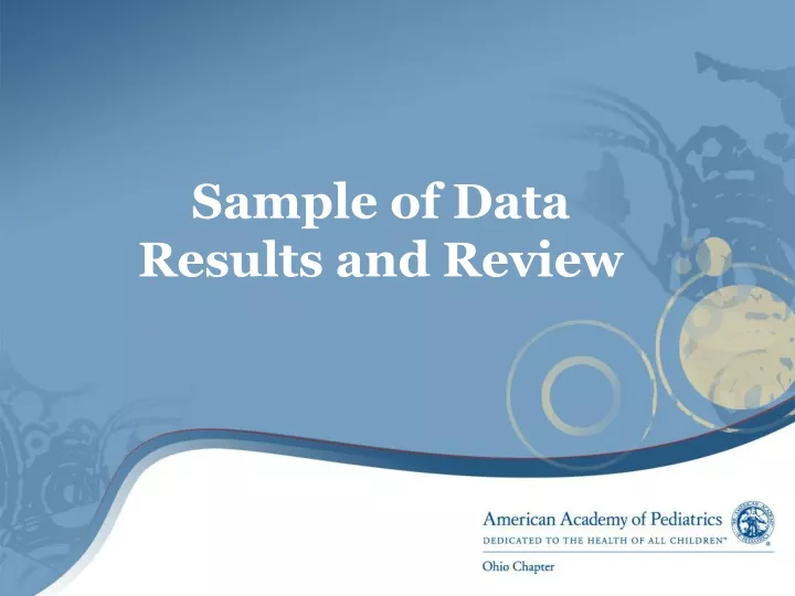 sample of data results and review