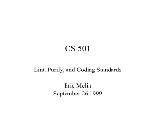 CS 501