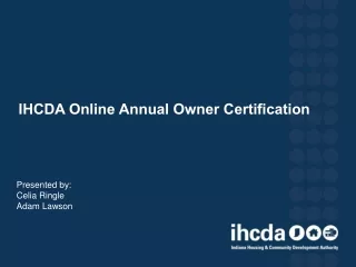 IHCDA Online Annual Owner Certification
