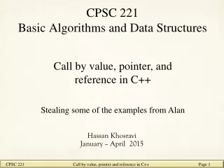 CPSC 221 Basic Algorithms and Data Structures