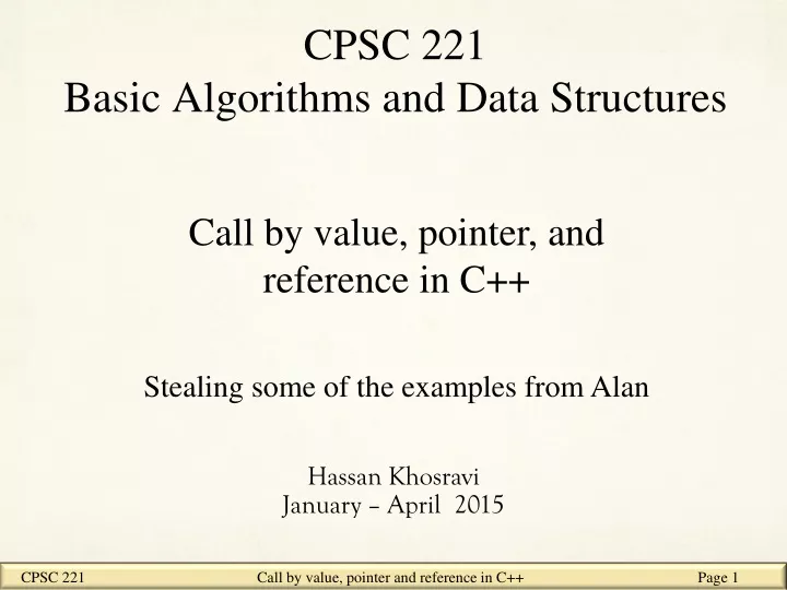 cpsc 221 basic algorithms and data structures