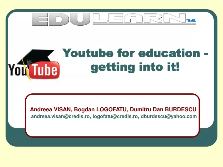 youtube for education getting into it