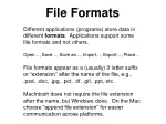 File Formats - slide 1