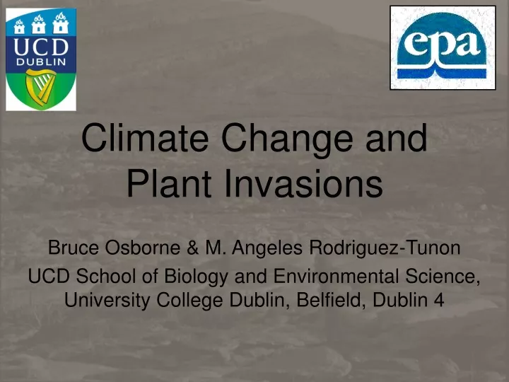 climate change and plant invasions