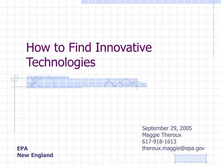 how to find innovative technologies