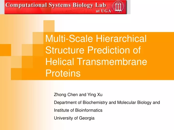 multi scale hierarchical structure prediction of helical transmembrane proteins