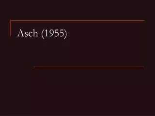 Asch (1955)