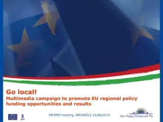 Go local!  Multimedia campaign to promote EU regional policy funding opportunities and results