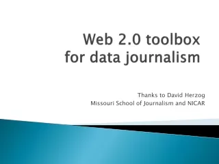 Web 2.0 toolbox for data journalism