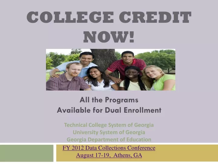 college credit now